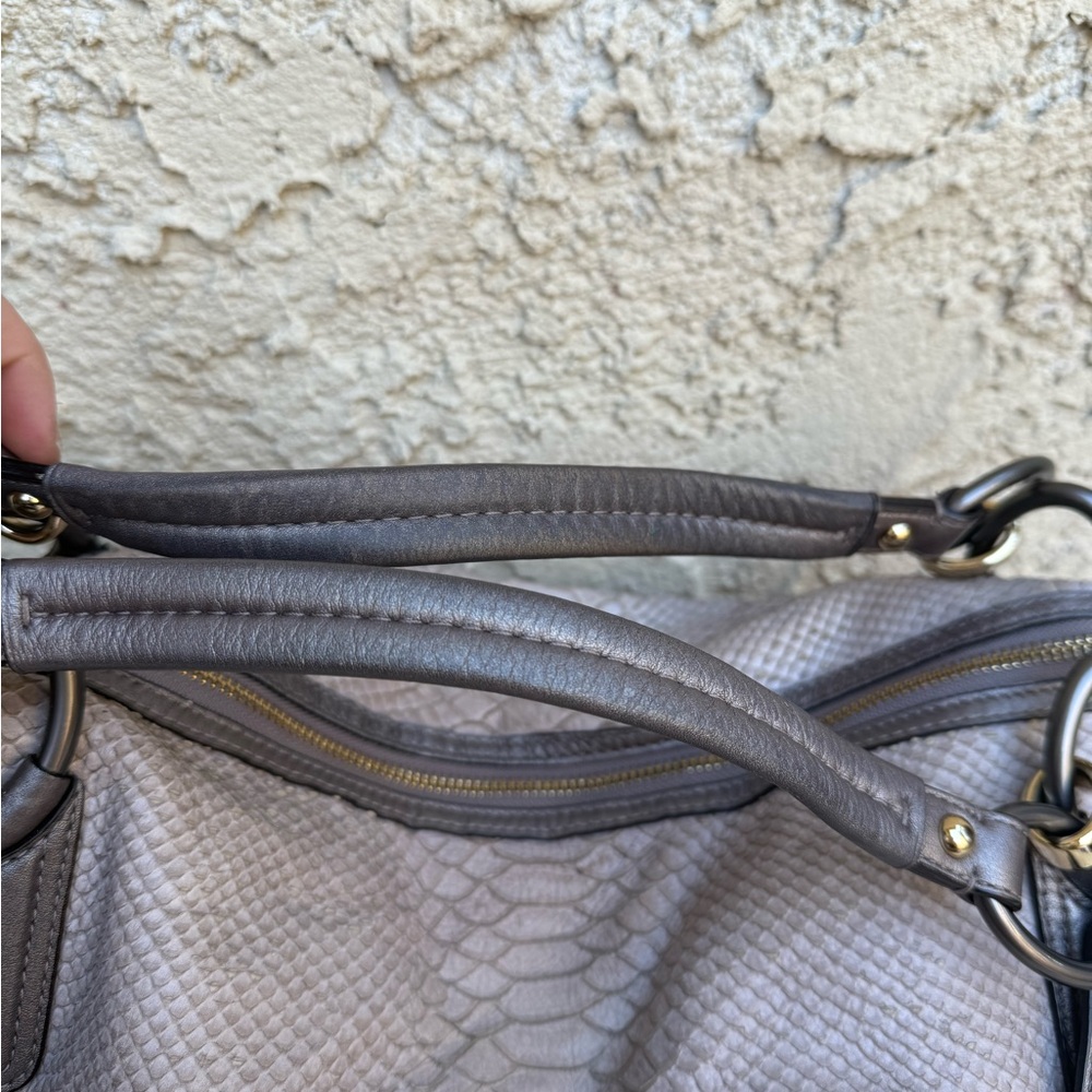 Coach python leather satchel crossbody w/ dust bag - Picture 9 of 16